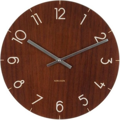 Klok Karlsson Glass Wood Small Dark Wood 17 cm