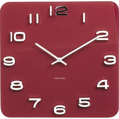 Klok Karlsson Vintage Burgundy Red Square Glass 35 x 35 cm