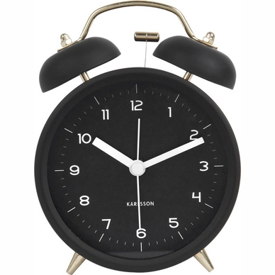 Wekker Karlsson Classic Bell Black With Gold 14 cm