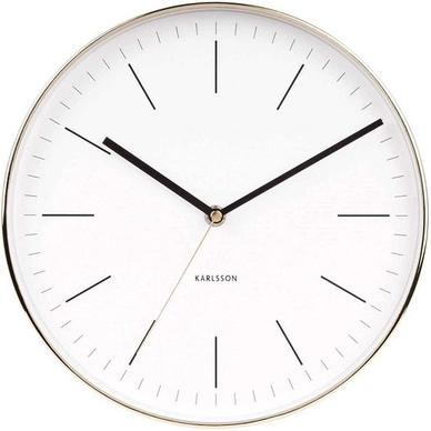 Uhr Karlsson Minimal White Shiny Gold Case 27,5 cm
