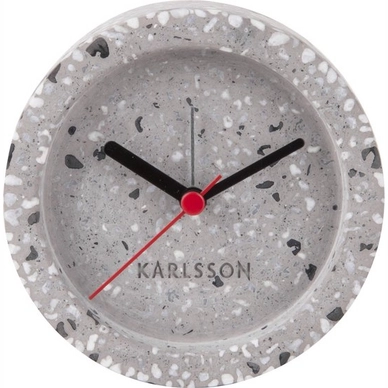 Wekker Karlsson Tom Terrazzo Grey 9,5 cm