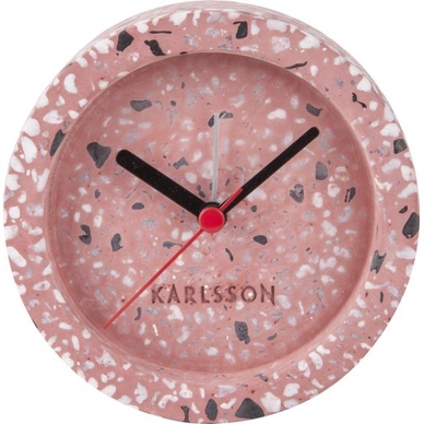 Wekker Karlsson Tom Terrazzo Pink 9,5 cm