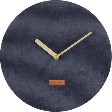 Uhr Karlsson Corduroy Dark Blue 25 cm