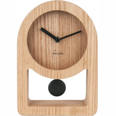 Klok Karlsson Lena Pendulum Wood Veneer 25 x 17 cm