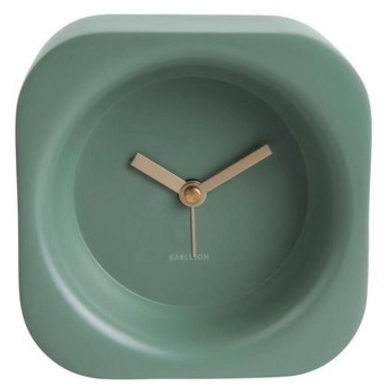 Wekker Karlsson Chunky Polyresin Green 12 x 12 cm