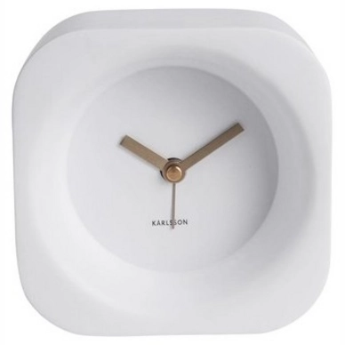 Wekker Karlsson Chunky Polyresin Matt White 12 x 12 cm