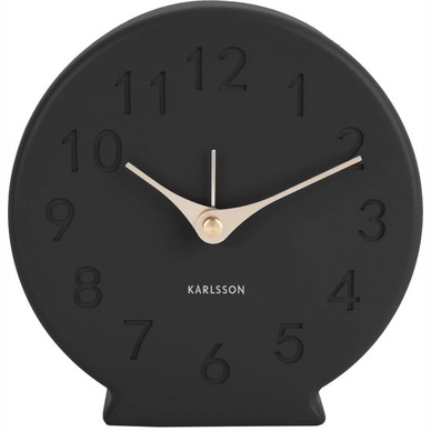 Wekker Karlsson Sole Polyresin Matt Black 13,5 cm