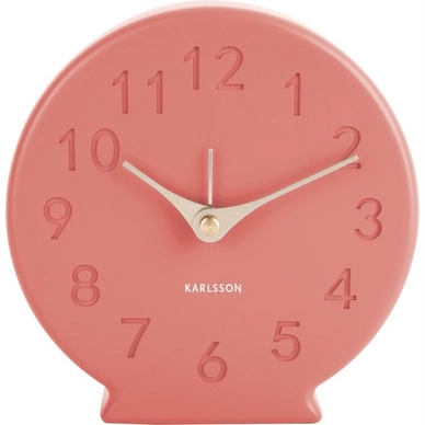 Alarm Clock Karlsson Sole Polyresin Matte Coral Pink