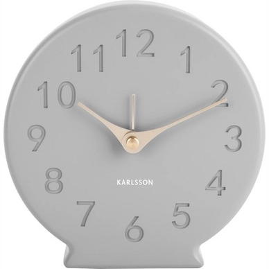Wekker Karlsson Sole Polyresin Matt Grey 13,5 cm