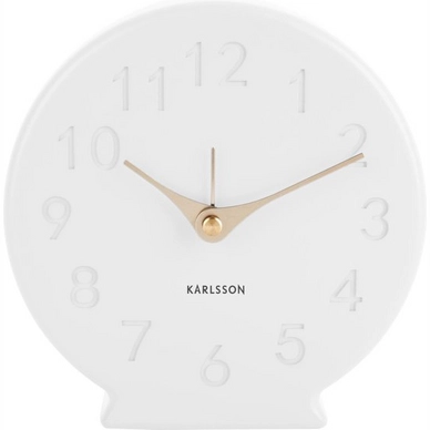 Wekker Karlsson Sole Polyresin Matt White 13,5 cm