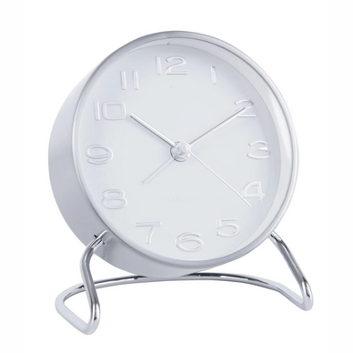 Wecker Karlsson Classical Numbers White 9 cm