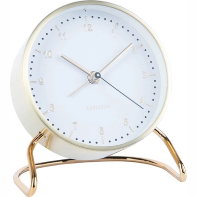 Wekker Karlsson Stylish Numbers White 9 cm