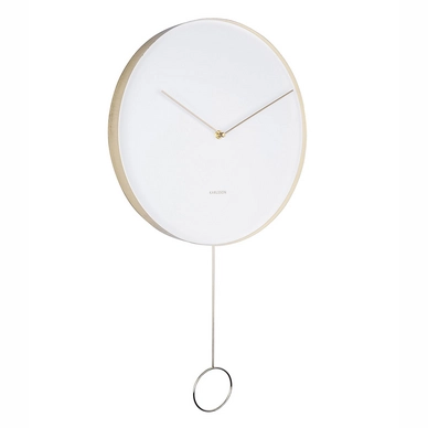 Uhr Karlsson Pendulum Metal White 34 cm