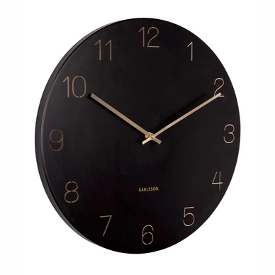 Uhr Karlsson Charm Engraved Numbers Black 40 cm