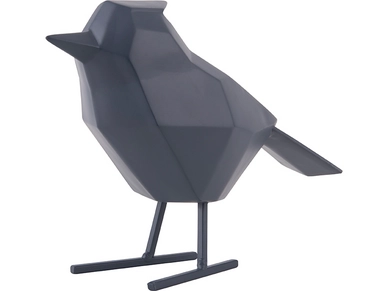Beeld PT Living Bird Large Polyresin Matt Dark Blue