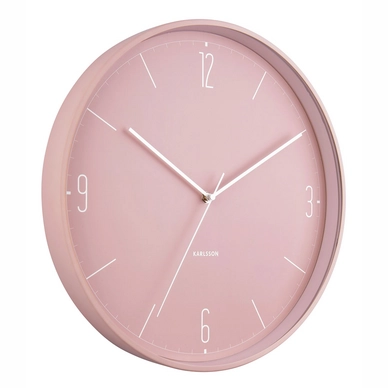Uhr Karlsson Numbers & Lines Iron Matt Faded Pink 40 cm
