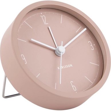Réveil  Karlsson Numbers & Lines Iron Matt Faded Pink 9 cm