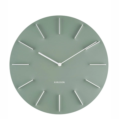 Uhr Karlsson Discreet Jungle Green Silver 40 cm