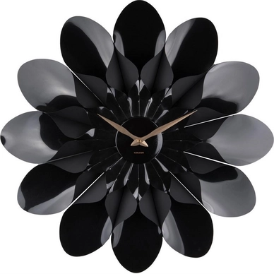 Uhr Karlsson Flower Plastic Black 60 cm
