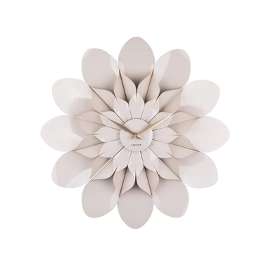 Uhr Karlsson Flower Plastic Warm Grey 60 cm