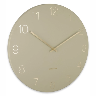 Uhr Karlsson Charm Engraved Numbers Olive Green 40 cm