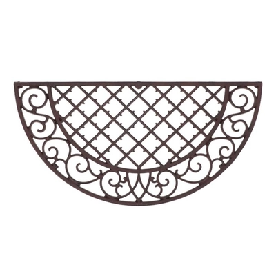 Deurmat Esschert Design Gietijzer Ruit Half Rond (67,5 x 34,5 cm)