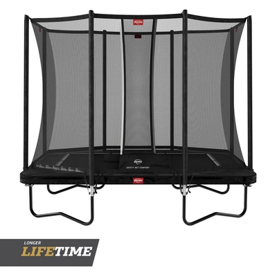 Trampoline BERG Ultim Favorit Regular 280 x 190 cm Black + Safety Net Comfort
