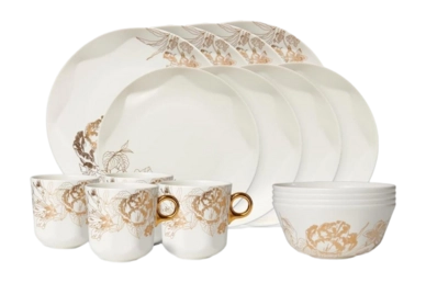 Service de Table Essenza Masterpiece Off White (16 Pièces)