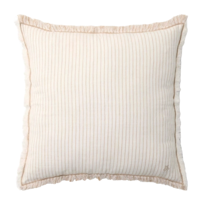 Sierkussen Marc O'Polo Fine Stripe Dark Sand (50 x 50 cm)