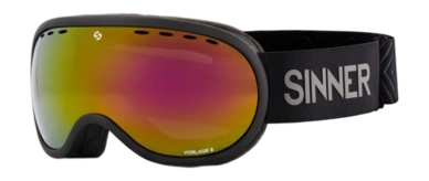 Ski Goggles Sinner Vorlage S Matte Black Double Full Red Mirror Vent