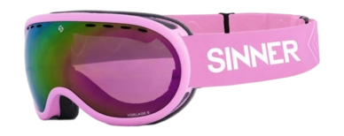 Skibrille Sinner Vorlage S Unisex Matte Pink Double Full Pink Mirror Vent
