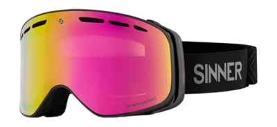 Ski Goggles Sinner Olympia + Matte Black Double Full Pink Sintrast Vent