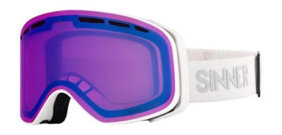 Ski Goggles Sinner Olympia + Matte White Double Full Pink Sintrast Vent