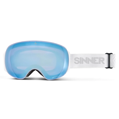 Ski Goggles Sinner Avon Matte White Double Blue Sintrast + Dbl Orng Sintrast 2024