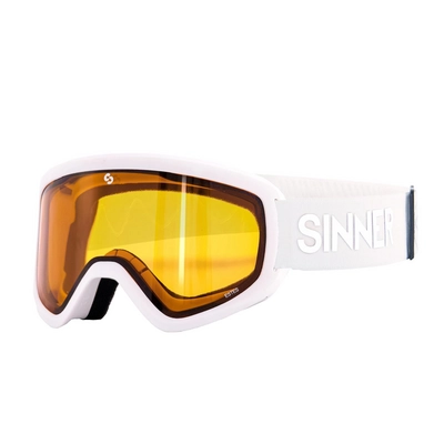 Masque de Ski Sinner Estes Matte White Double Orange 2024
