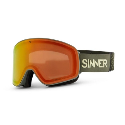 Skibril Sinner Snowghost Matte Moss Green Double Sintrast-Trans+