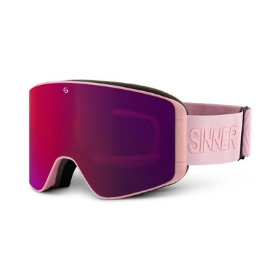 Masque de Ski Sinner Aura Matte Light Pink Double Full Pink Mirror Vent + Double Pink Lens
