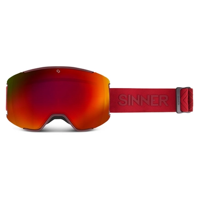 Skibril Sinner Snowflake Matte Burgundy Double Full Red Mirror Vent + Double Pink Toric