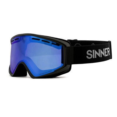 Skibril Sinner Batawa Otg Matte Black Double Trans+ Clear To Smoke Full Blue Oil + Vent