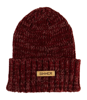 Muts Sinner Unisex Avelin Beanie Melange Burgundy