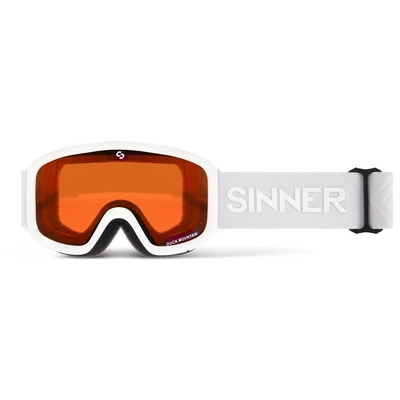 Masque de Ski Sinner Enfant Duck Mountain Matte White Double Orange