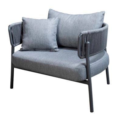 Loungestoel Yoi Camilo Alu Dark Grey / Mixed Grey