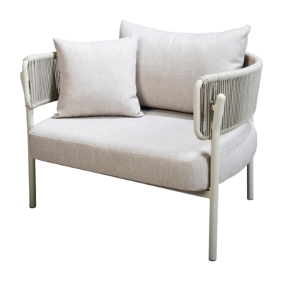 Loungestoel Yoi Camilo Alu Salix / Flax Beige