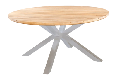 Tuintafel Yoi Noas Alu Salix / Teak Ø150cm