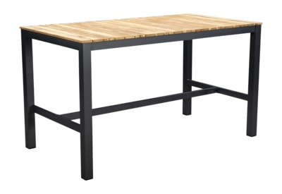 Tuintafel Yoi Arashi High Dining Dark Grey Teak 169 x 90 cm