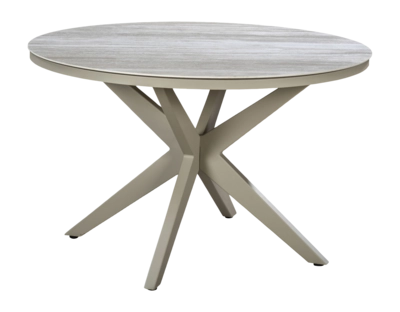Tuintafel Yoi Calma Rond Salix Travertin Ø120