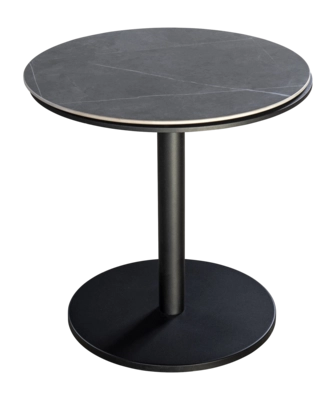 Bijzettafel Yoi Millor Black Slate Ø50 x 50 cm