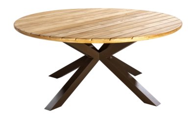 Tuintafel Yoi Noas Low Dining Bronze Teak Ø150