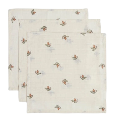 Serviettentuch Jollein Hydrofiel Mundtuch 31x31cm (3er-Pack)