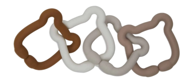 Speelgoed Jollein Speelgoed Ringen Siliconen 20x7x1cm Teddy Bear